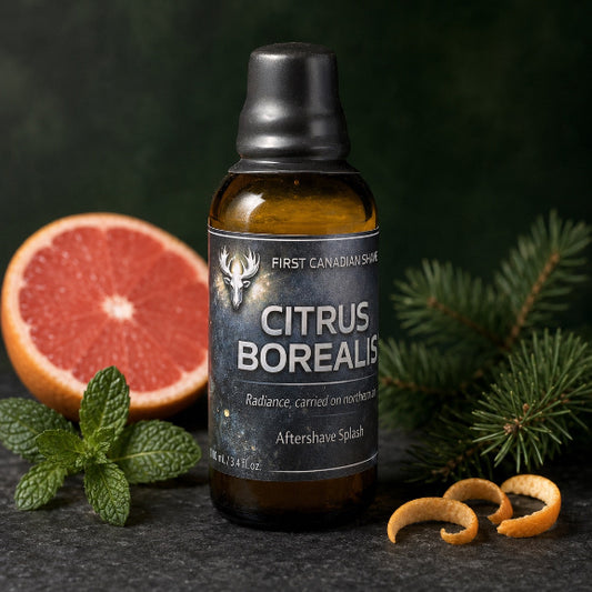Product photo of Citrus Borealis Aftershave by First Canadian Shave