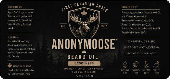 First Canadian Shave Anonymoose Beard Oil